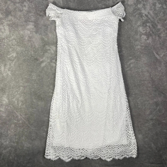 Lilly Pulitzer Dress Women’s XXS Jade Off Shoulder Feminine Classy Resort Beach - Picture 7 of 9